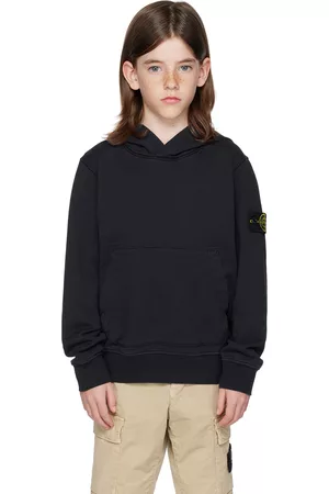 Stone Island Hoodies - Kids Navy Garment-Dyed Hoodie