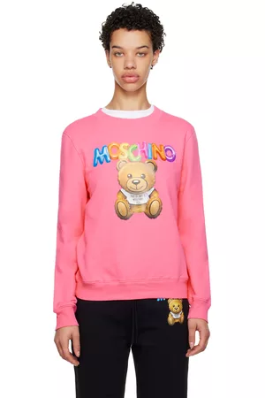 Moschino Women Teddy Sweaters - Pink Inflatable Teddy Bear Sweatshirt