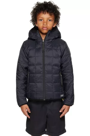 TAION Cropped Jackets - Kids Black Reversible Down Jacket