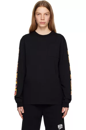 Billionaire Boys Club Women Long Sleeve - Black Geometric Long Sleeve T-Shirt
