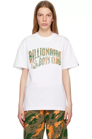 Billionaire Boys Club Women T-shirts - White Camo Arch Logo T-Shirt