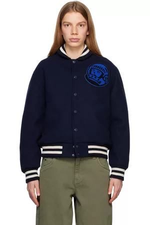 Billionaire Boys Club Women Bomber Jackets - Navy Astro Varsity Jacket