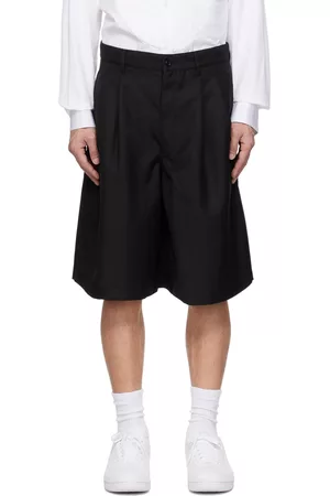 Comme des Garçons Men Shorts - Black Pleated Shorts