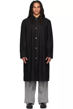 Jil Sander Men Coats - Black Printed Coat