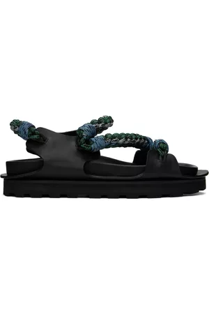 Jil Sander Men Sandals - Black Leather Sandals