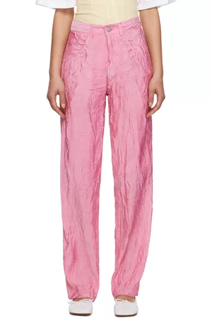 Maison Margiela Women Pants - Pink Relaxed Trousers