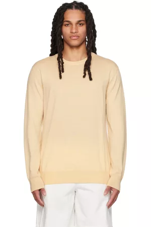 Jil Sander Men Sweaters - Beige Crewneck Sweater