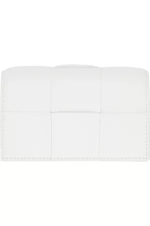 Bottega Veneta White Cassette Business Card Holder