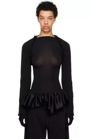 Maison Margiela Women Boleros - Black Worn Out Bolero