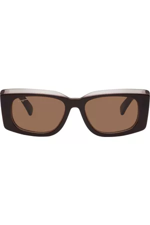 Salvatore Ferragamo Women Sunglasses - Brown Rectangular Sunglasses