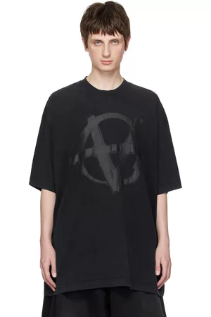 Vetements Men T-shirts - Black Reverse Anarchy T-Shirt