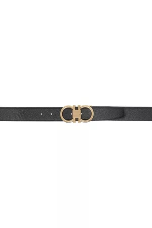 Salvatore Ferragamo Men Belts - Reversible Black & Brown Gancini Belt