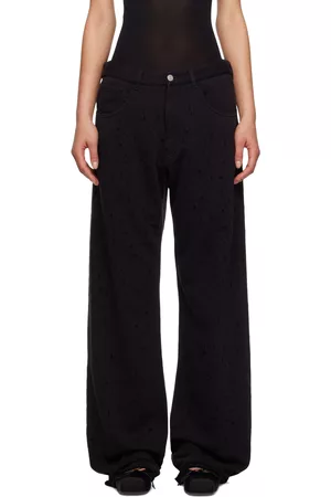 Maison Margiela Black Wide-Leg Trousers