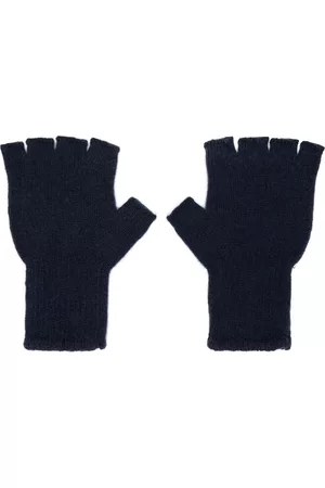 THE ELDER STATESMAN Men Gloves - Navy Heavy Fingerless Gloves