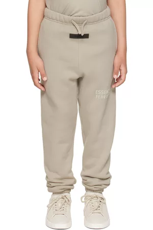 Essentials Drawstring Pants - Kids Gray Bonded Lounge Pants