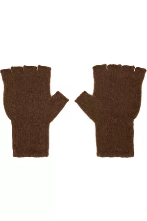 THE ELDER STATESMAN Men Gloves - Brown Heavy Fingerless Gloves