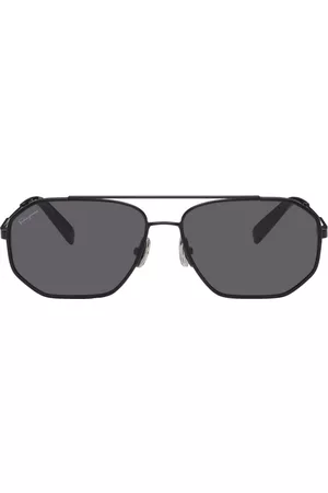 Salvatore Ferragamo Women Aviator Sunglasses - Black Aviator Sunglasses