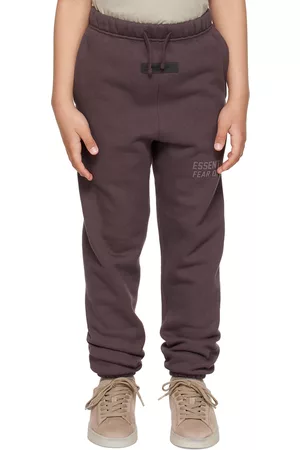 Essentials Drawstring Pants - Kids Purple Bonded Lounge Pants