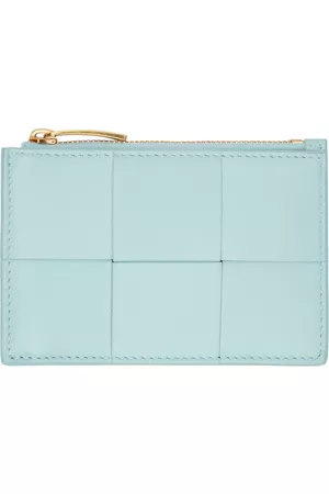 Bottega Veneta Blue Cassette Key Pouch Card Holder