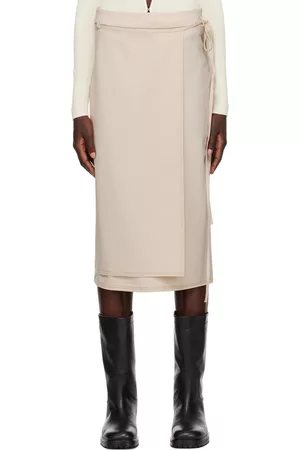 Bec & Bridge Beige Emmy Midi Skirt