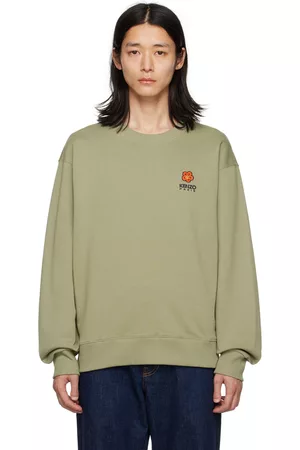 Kenzo Men Sweatshirts - Green Paris Boke Flower Sweatshirt