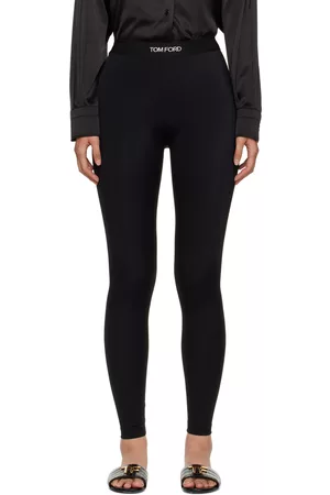 Tom Ford Women Leggings - Black Jacquard Leggings