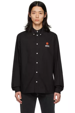 Kenzo Men Sleeveless Shirts - Black Paris Boke Flower Shirt