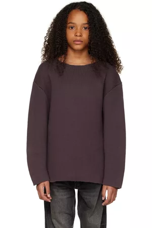 Essentials Sweaters - Kids Purple Crewneck Sweater