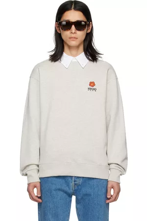 Kenzo Men Sweatshirts - Gray Paris Boke Flower Sweatshirt