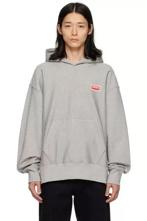 Kenzo Men Oversized Hoodies - Gray Paris Oversized Hoodie