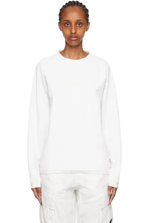 C.P. Company White Embroidered Sweatshirt