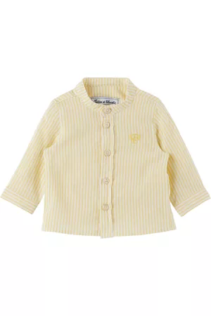Tartine Et Chocolat Sleeveless Shirts - Baby Yellow Striped Shirt