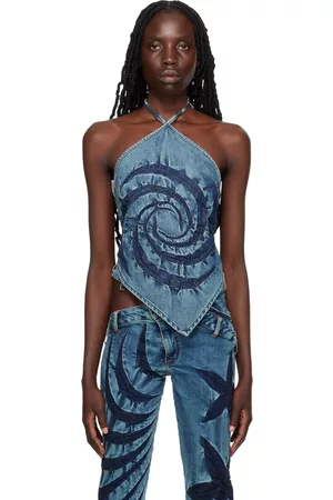 Masha Popova Women Vests & Camis - Blue Bandana Camisole