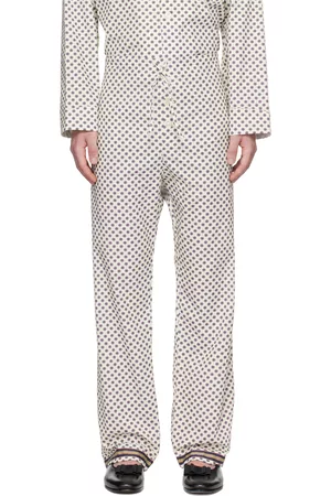 BODE Men Pyjamas - Off-White Petit Motifs Pyjama Pants
