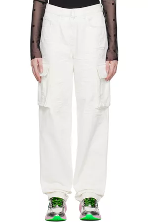 Givenchy Women Cargo Pants - White Oversized Cargo Pants