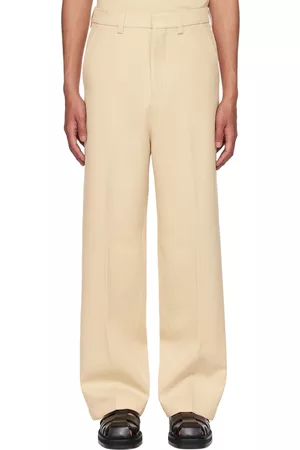 Ami Beige Large Fit Trousers
