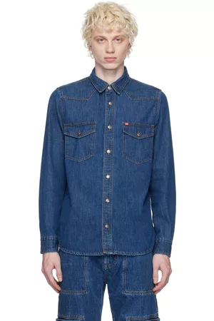 HUGO BOSS Blue Western Yoke Denim Shirt