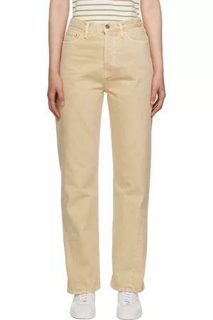 Totême Beige Twisted Seam Jeans