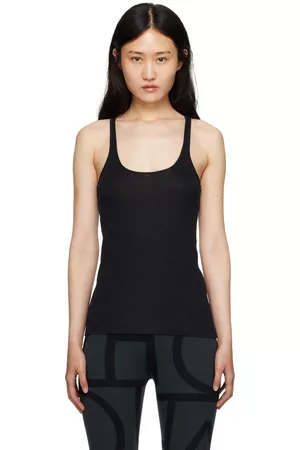 Totême Black Scoop Neck Tank Top