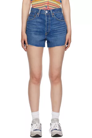 RE/DONE Blue 50s Denim Shorts