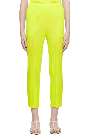 PLEATS PLEASE ISSEY MIYAKE Green New Colorful Basics 3 Trousers
