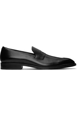 Mens black leather loafers hot sale sale