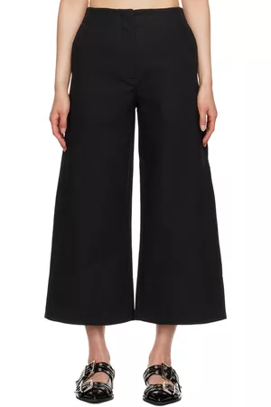 Ganni Black Cropped Trousers