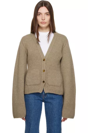 Khaite Taupe Scarlet Cardigan