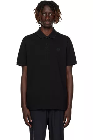 Moncler Black Two-Button Polo