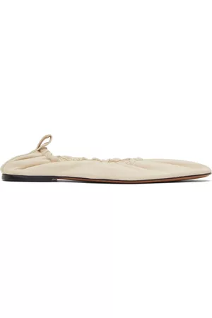 The Row Off-White Glove Ballerina Flats