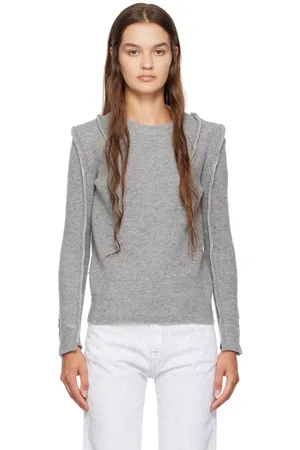 R13 Gray Flat Sleeve Sweater