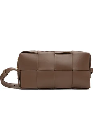 Bottega Veneta Taupe Mini Cassette Crossbody Bag
