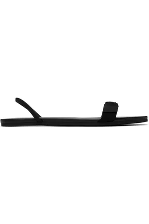 The Row Black Bow Sandals