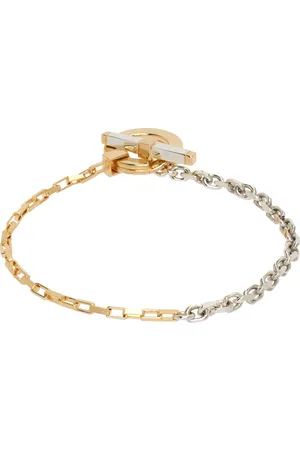 Bottega Veneta Gold & Silver Key Chain Bracelet